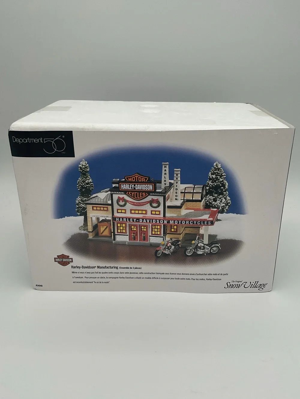 Harley-Davidson Manufacturing Holiday Snow Village Collectible - Read